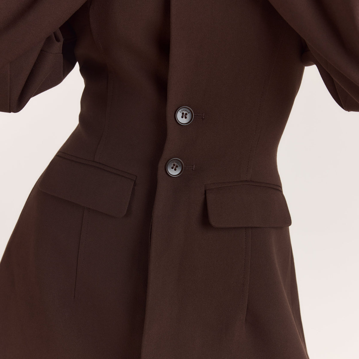 Lounge Structured Blazer Dress - Chocolate