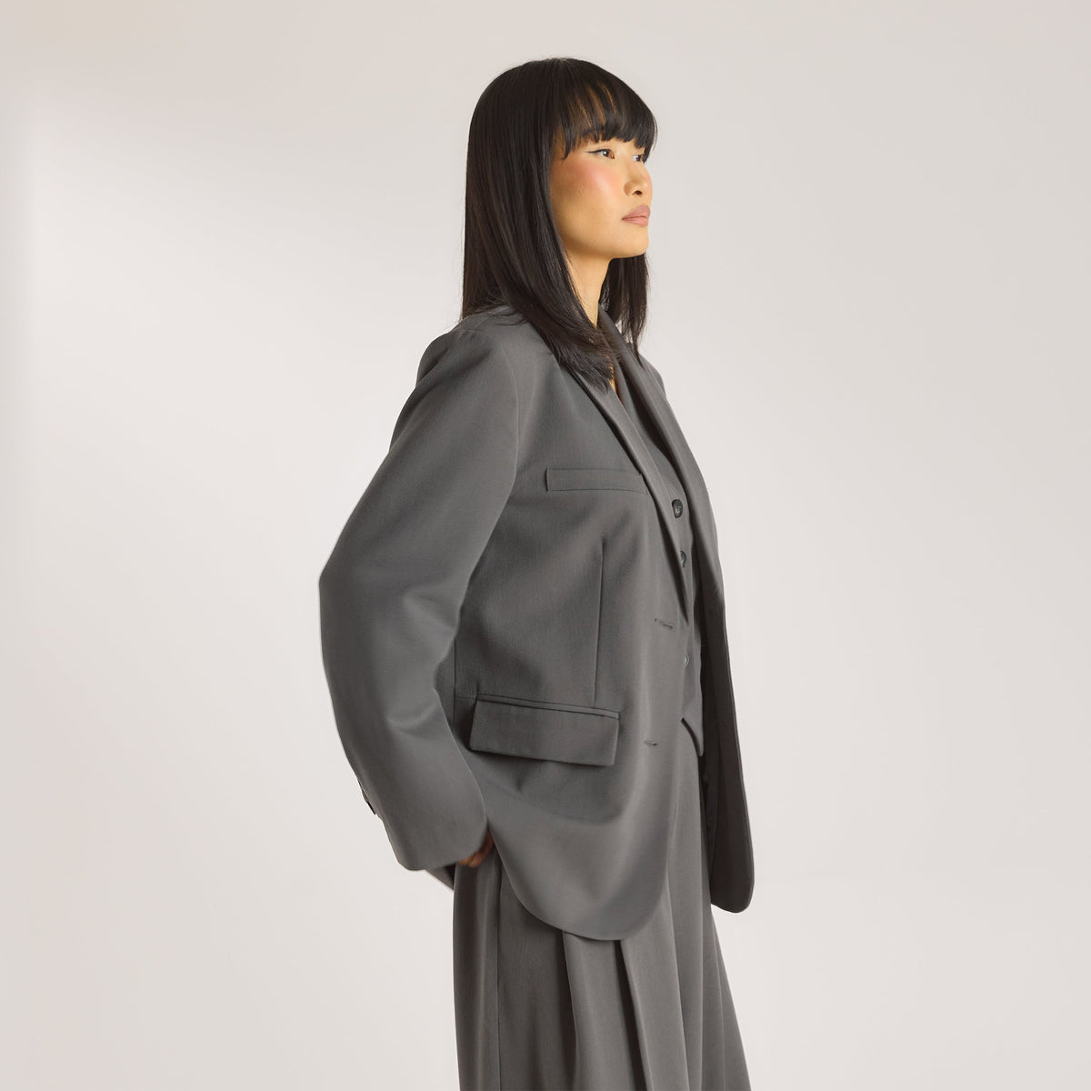 Lounge Oversized Blazer - Charcoal