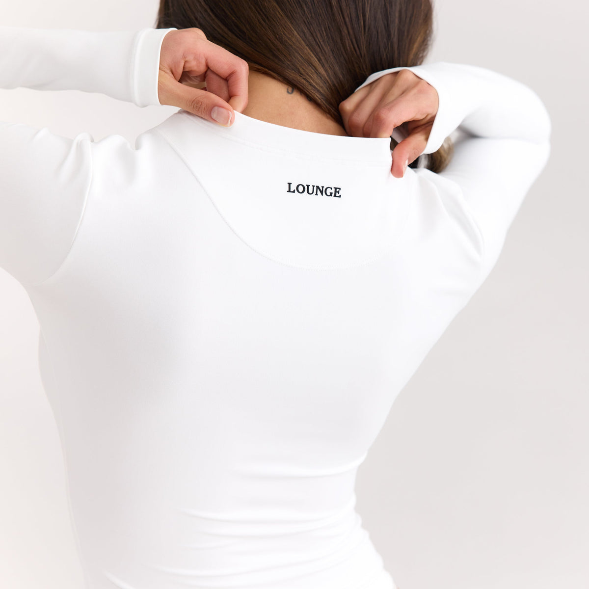 Lounge ContourSoft™ Long-Sleeve Top - White