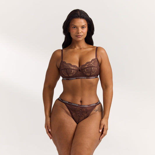Lounge Blossom Balcony Bra - Brunette