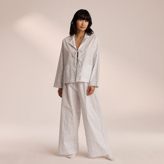 Lounge Cotton Pajama Pants - Blue