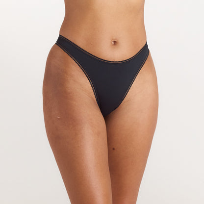 Lounge Comfort Thong - Black