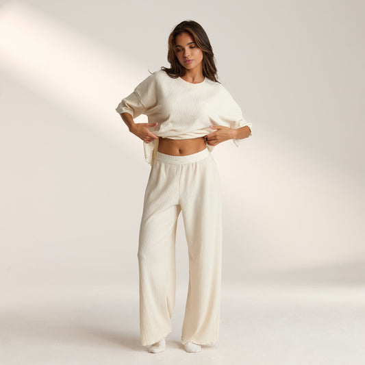 Lounge Soft Waffle Pajama Pants - Cream