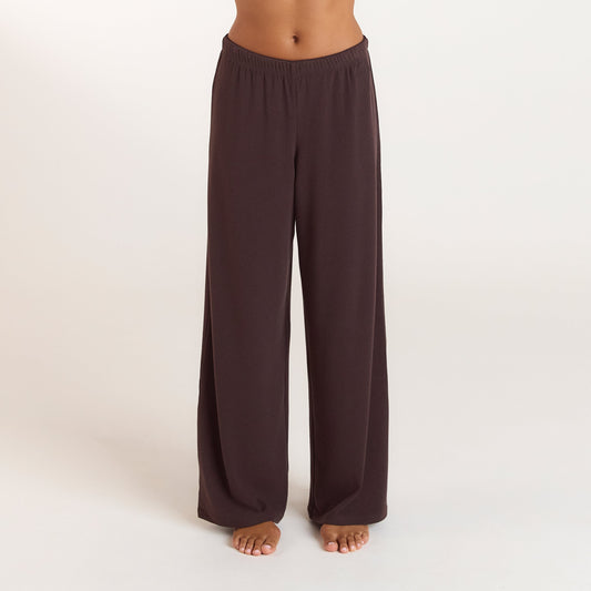 Lounge Ribbed Pajama Pants - Dark Chocolate
