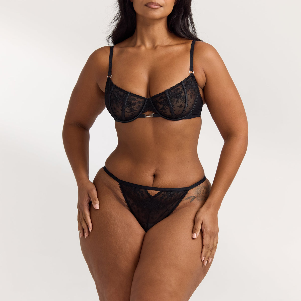 Lounge Flirt Balcony Bra  - Black