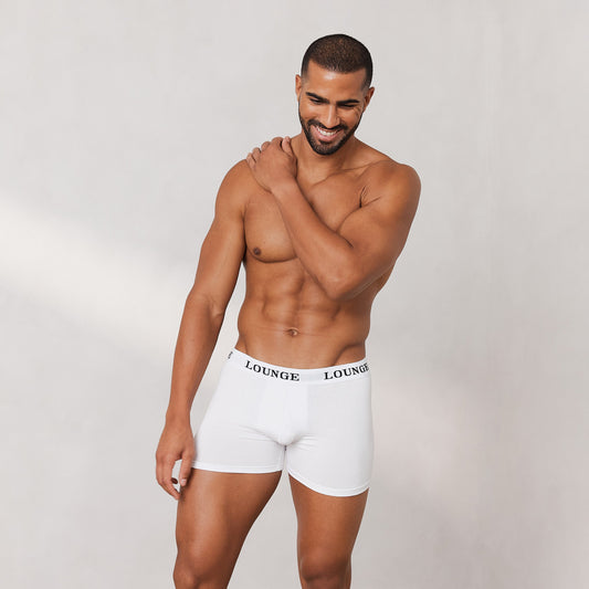 Lounge Men's Everyday Boxers (3 Pack) - White