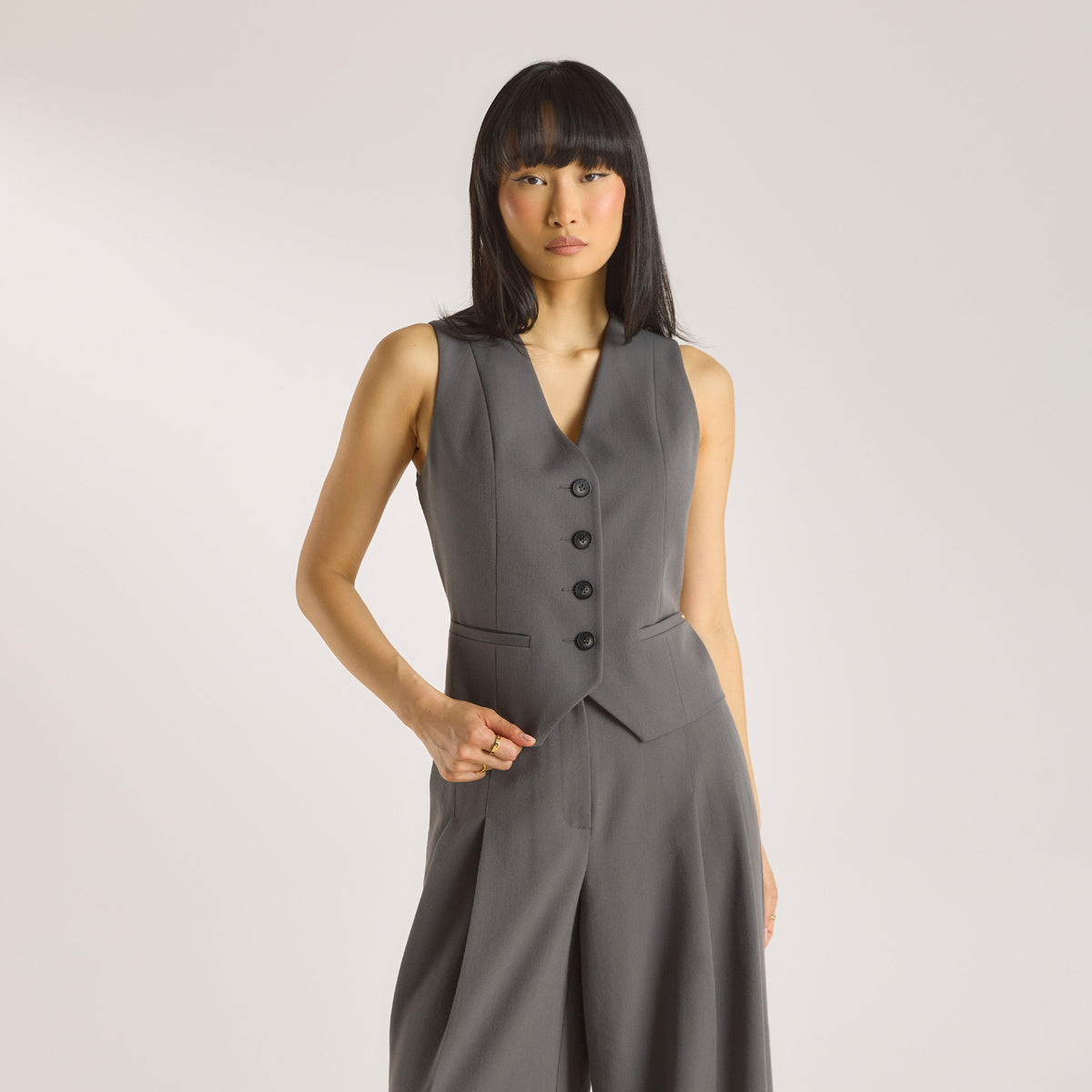 Lounge Tailored Waistcoat - Charcoal
