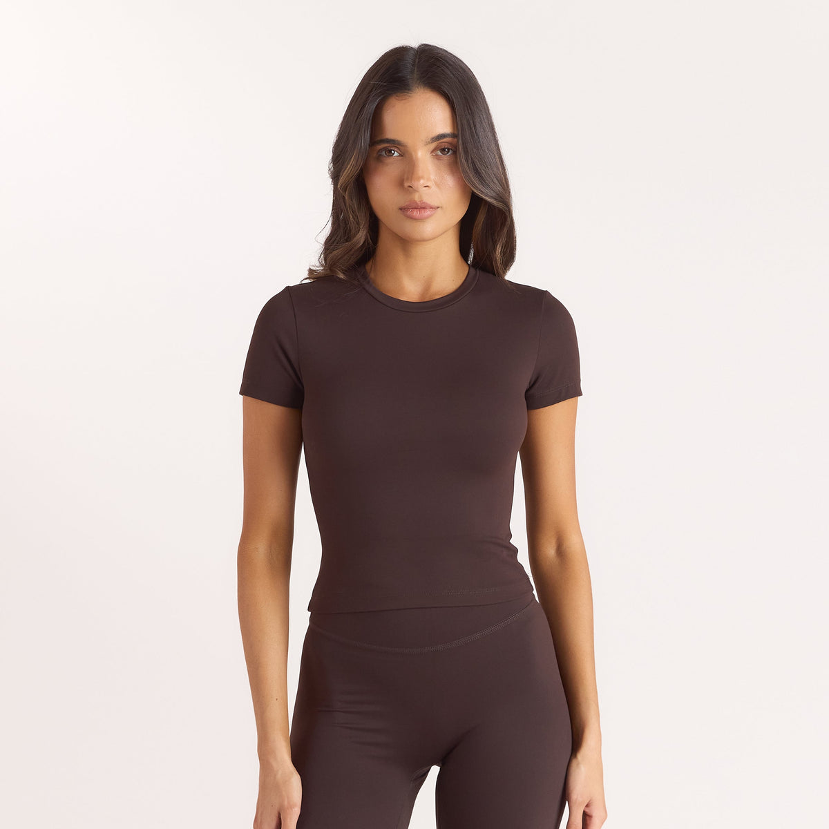 Lounge Classic Fitted Top - Coffee Bean