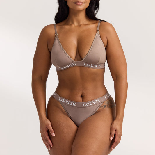 Lounge Bamboo Triangle Bra - Coffee