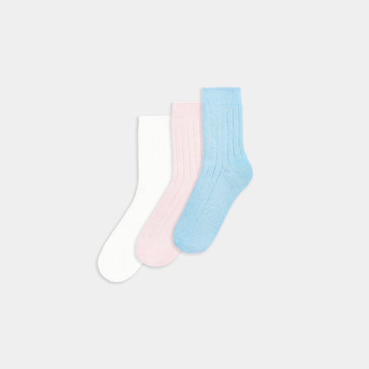 Lounge Chunky Ribbed Socks (3-Pack) - Multi