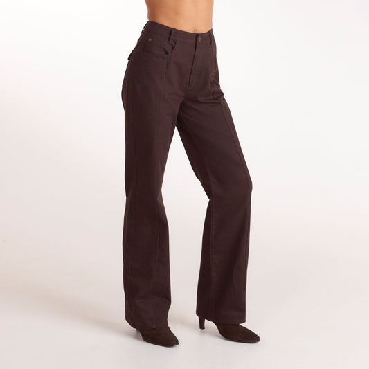 Lounge Denim Straight-Leg Jeans - Chocolate