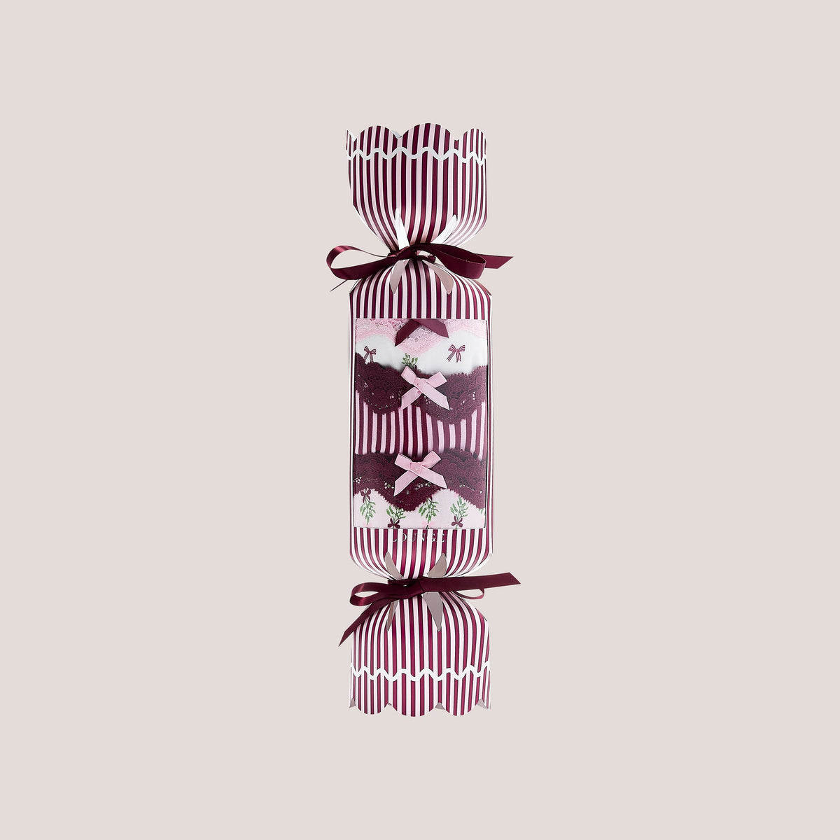 Lounge Christmas Cracker Thongs (3-Pack) - Berry Print