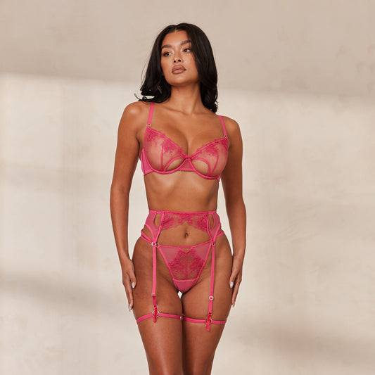 Lounge Florence Intimates Bra (Set) - Hot Pink
