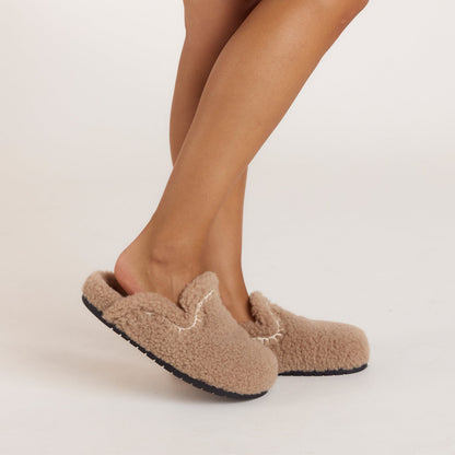 Lounge Anya Mule Slippers - Mink