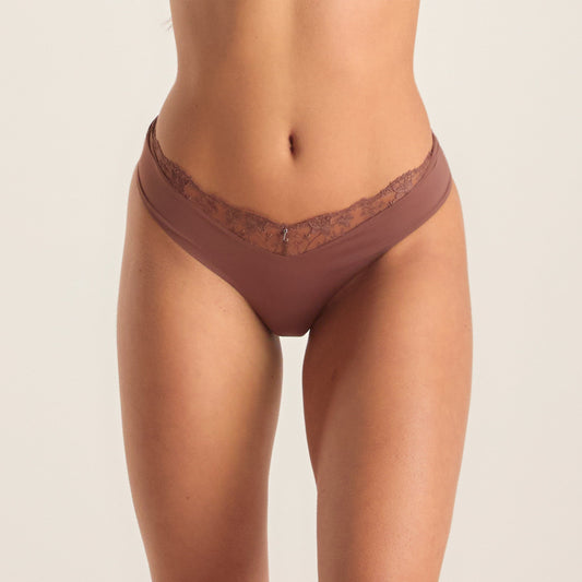 Lounge Anti-Gravity Brazilian Briefs - Nutmeg