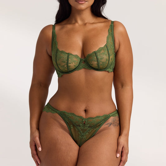 Lounge Enchant Plunge Bra - Olive