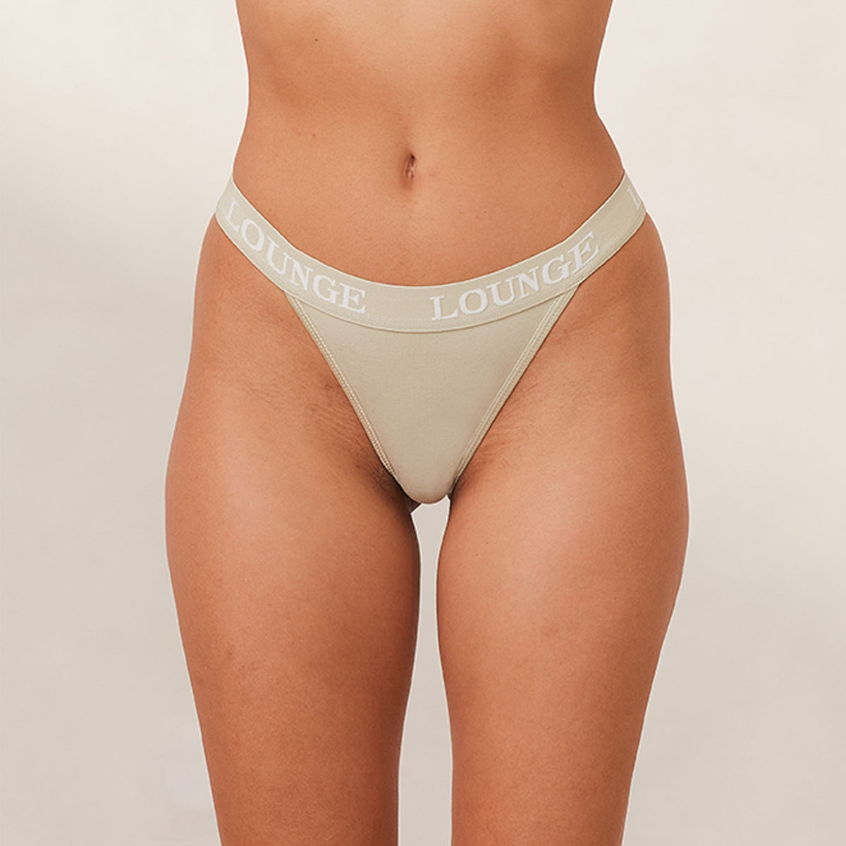 Lounge Bamboo Triangle Thong - Olive