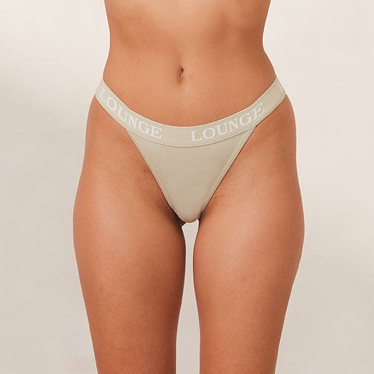 Lounge Bamboo Triangle Thong - Olive