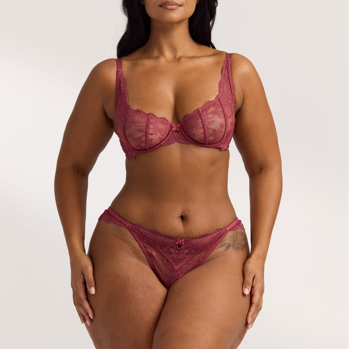 Lounge Enchant Plunge Bra - Rhubarb