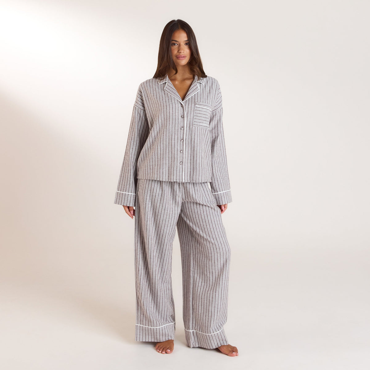 Lounge Stripe Pajama Pants - Chocolate
