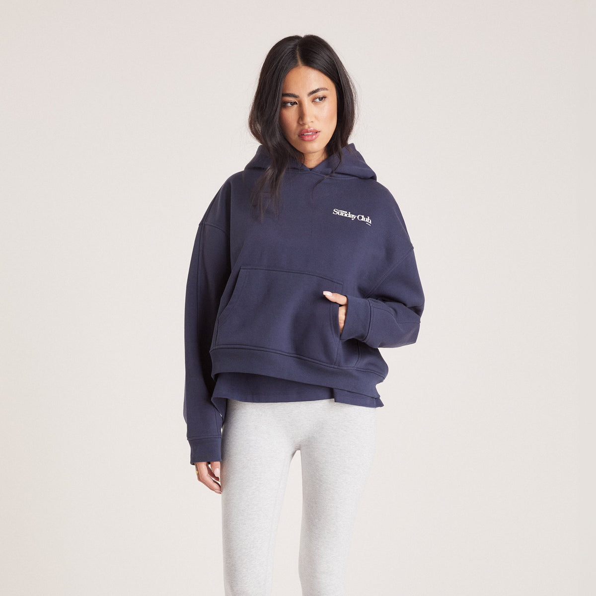 Lounge Boxy Hoodie - Ink Blue