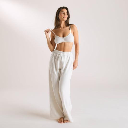 Lounge Pointelle Bralette - Cream