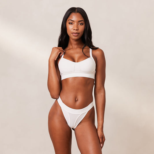 Lounge Bare Bra  - White
