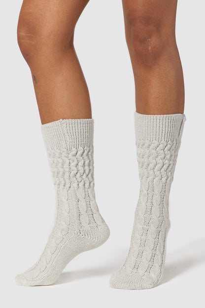 Lounge Snug Knitted Socks - Frost