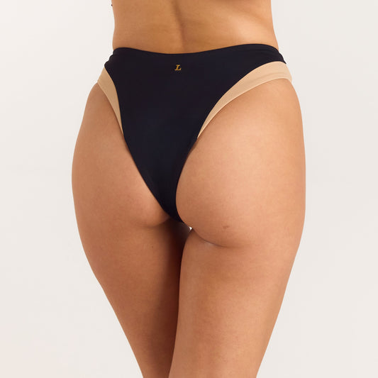 Lounge Monaco High-Leg Brazilian Bikini Briefs - Black