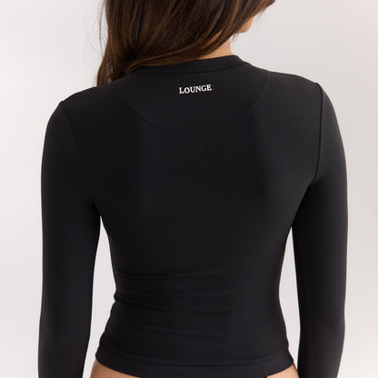 Lounge ContourSoft™ Long-Sleeve Top - Black