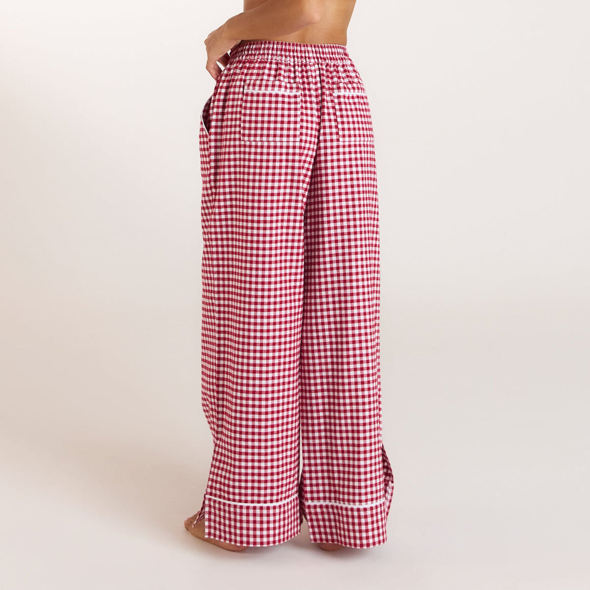 Lounge Christmas Cottage Gingham Pajama Pants - Red