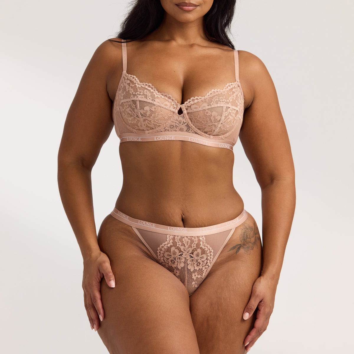 Lounge Blossom Balcony Bra - Dusty Rose