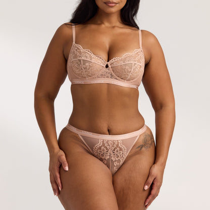 Lounge Blossom Balcony Bra - Dusty Rose