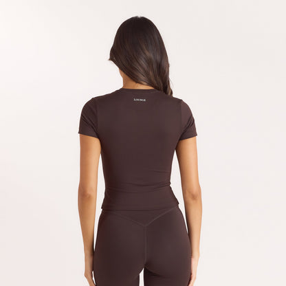 Lounge Classic Fitted Top - Coffee Bean