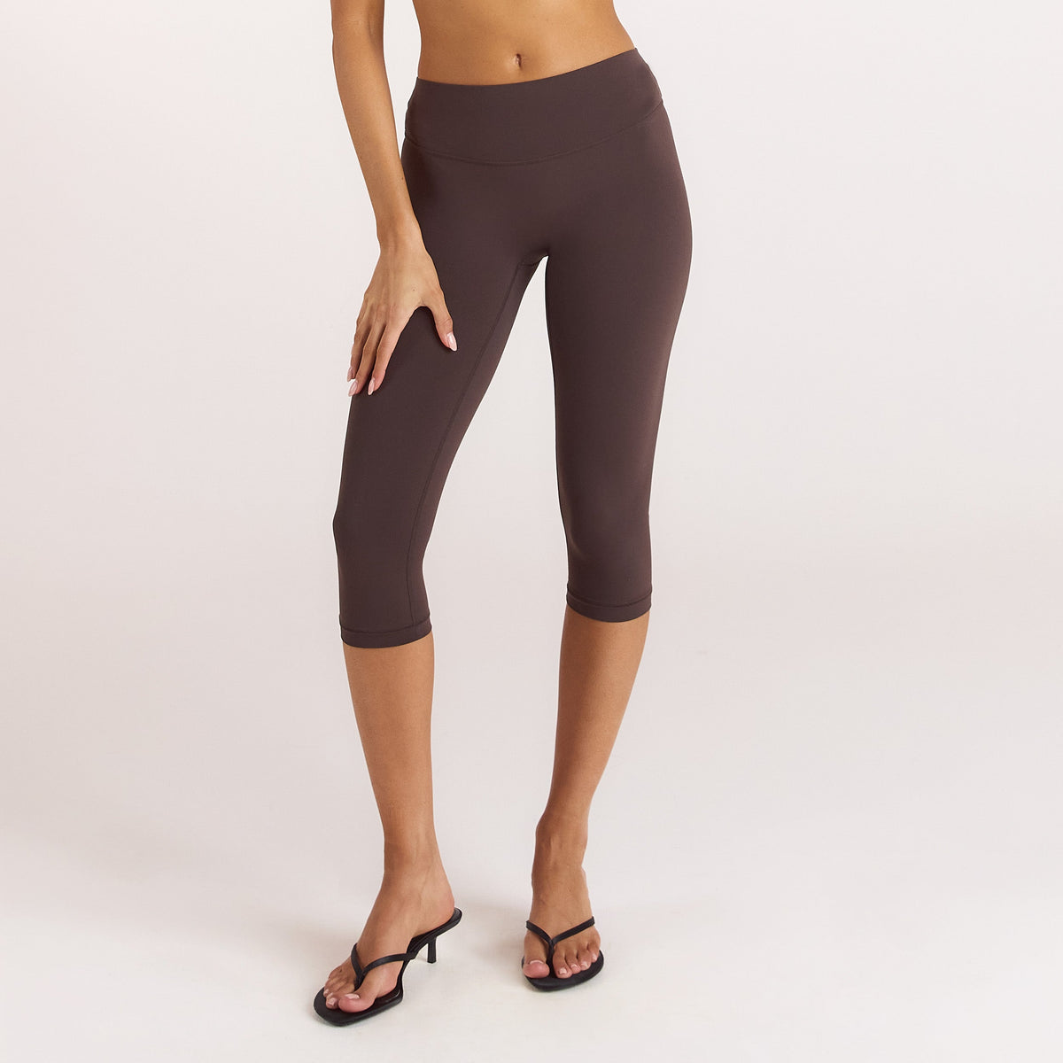 Lounge ContourSoft™ Capri Leggings - Dark Chocolate
