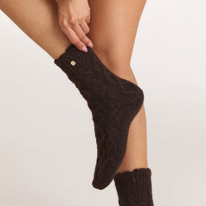 Lounge Cable-Knit Cosy Socks - Multi
