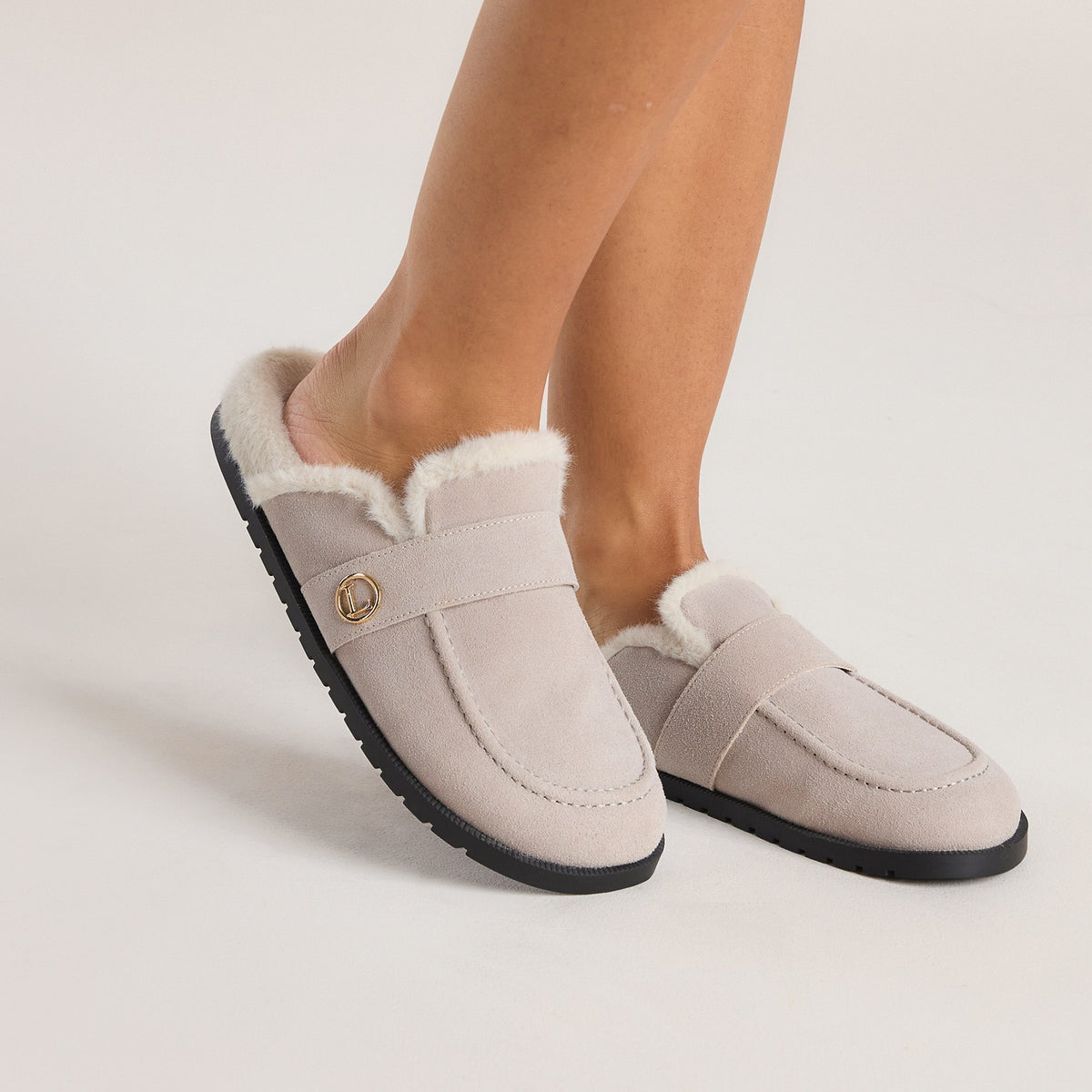 Lounge Amara Mules - Light Grey