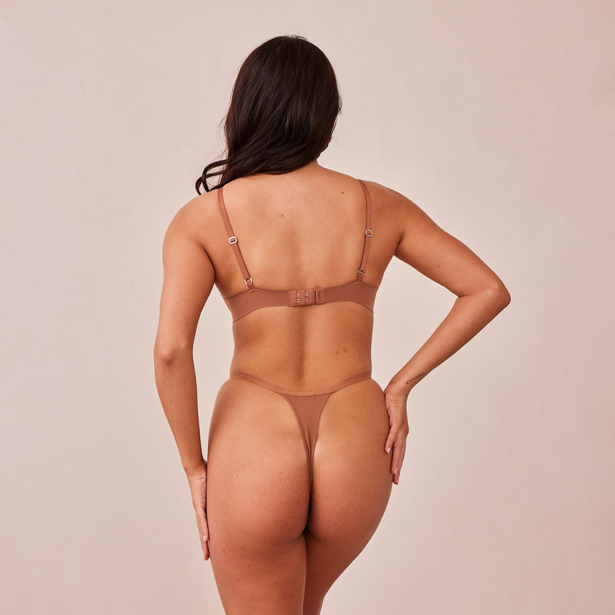 Lounge Light Non-wire Plunge T-shirt Bra  - Mocha