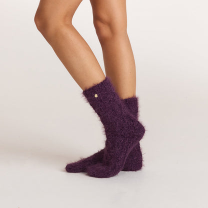 Lounge Fluffy Chenille Cable-Knit Socks - Multi