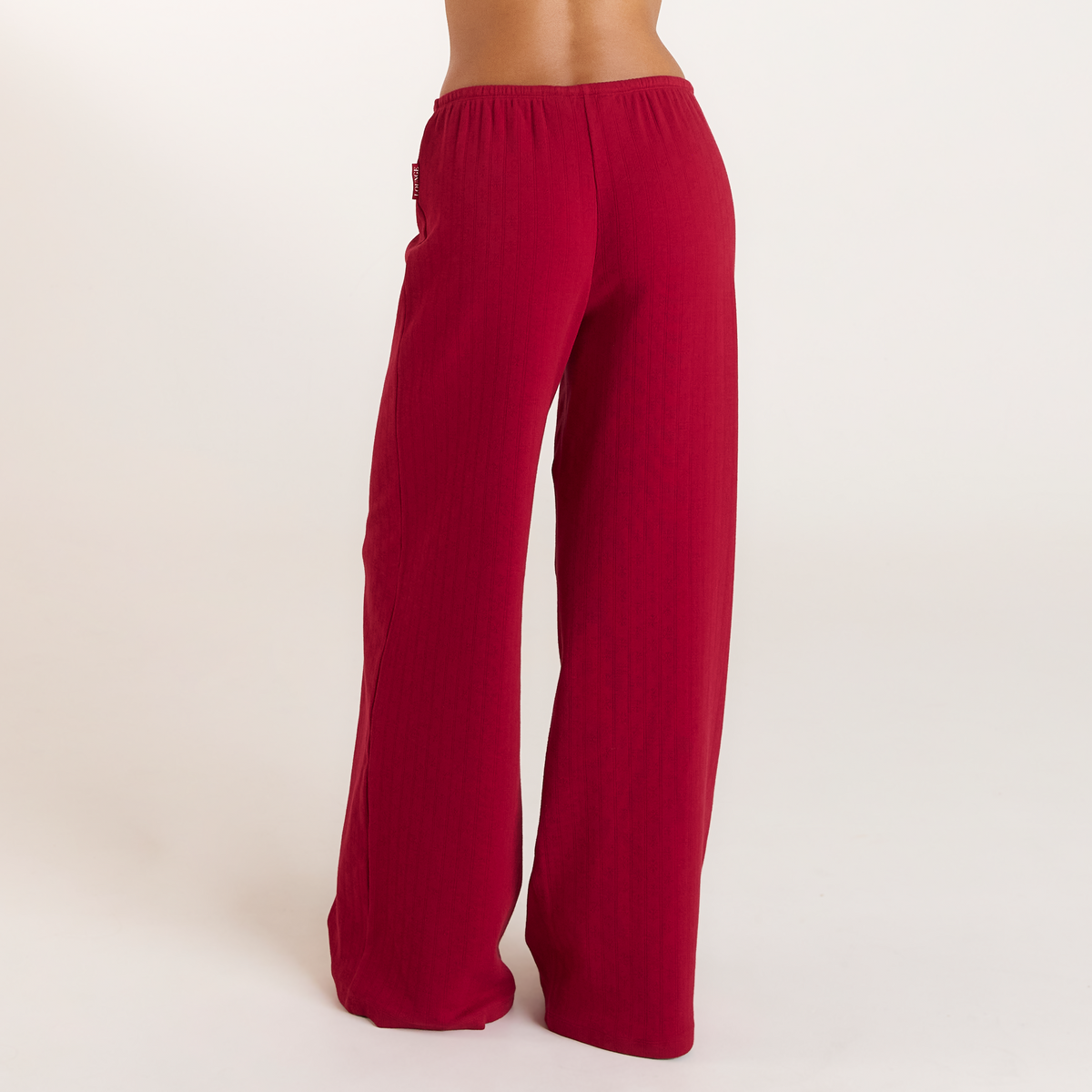 Lounge Christmas Cottage Pointelle Pajama Pants - Red