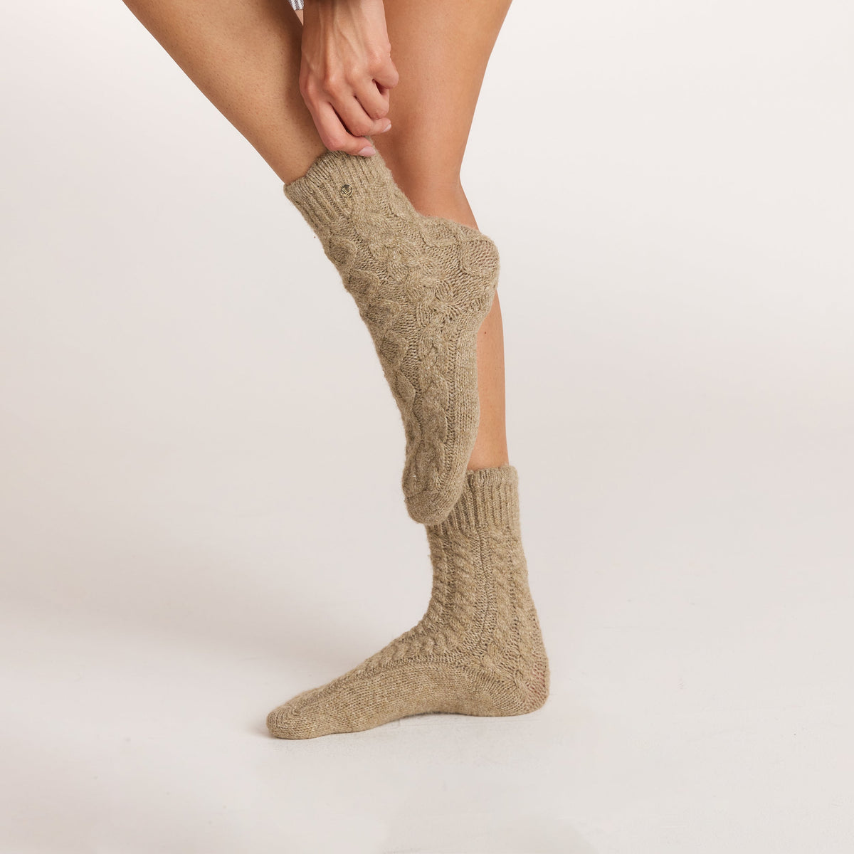 Lounge Cable-Knit Cosy Socks - Multi