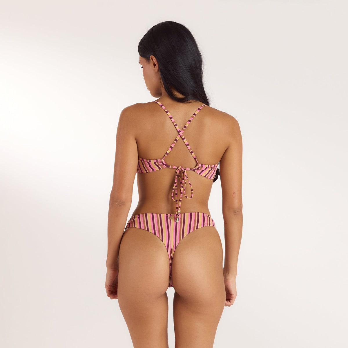 Lounge Sunstripe Wired Bikini Top - Retro Stripe