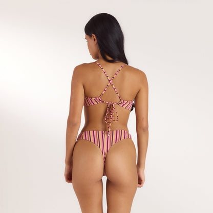 Lounge Sunstripe Wired Bikini Top - Retro Stripe