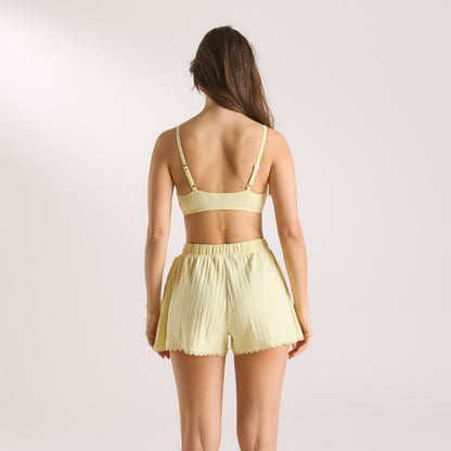 Lounge Pointelle Bralette - Buttercup Yellow