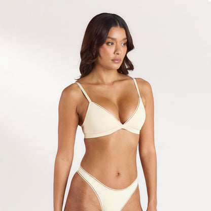 Lounge Comfort Triangle Bralette - Latte