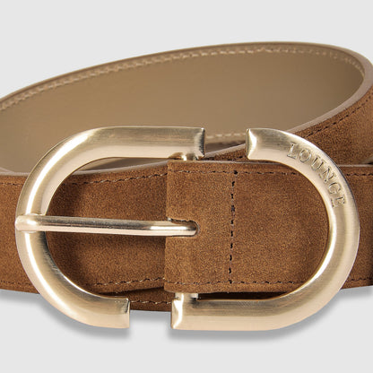 Lounge Curved Buckle Belt - Tan