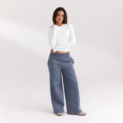 Lounge ContourSoft™ Long-Sleeve Top - White