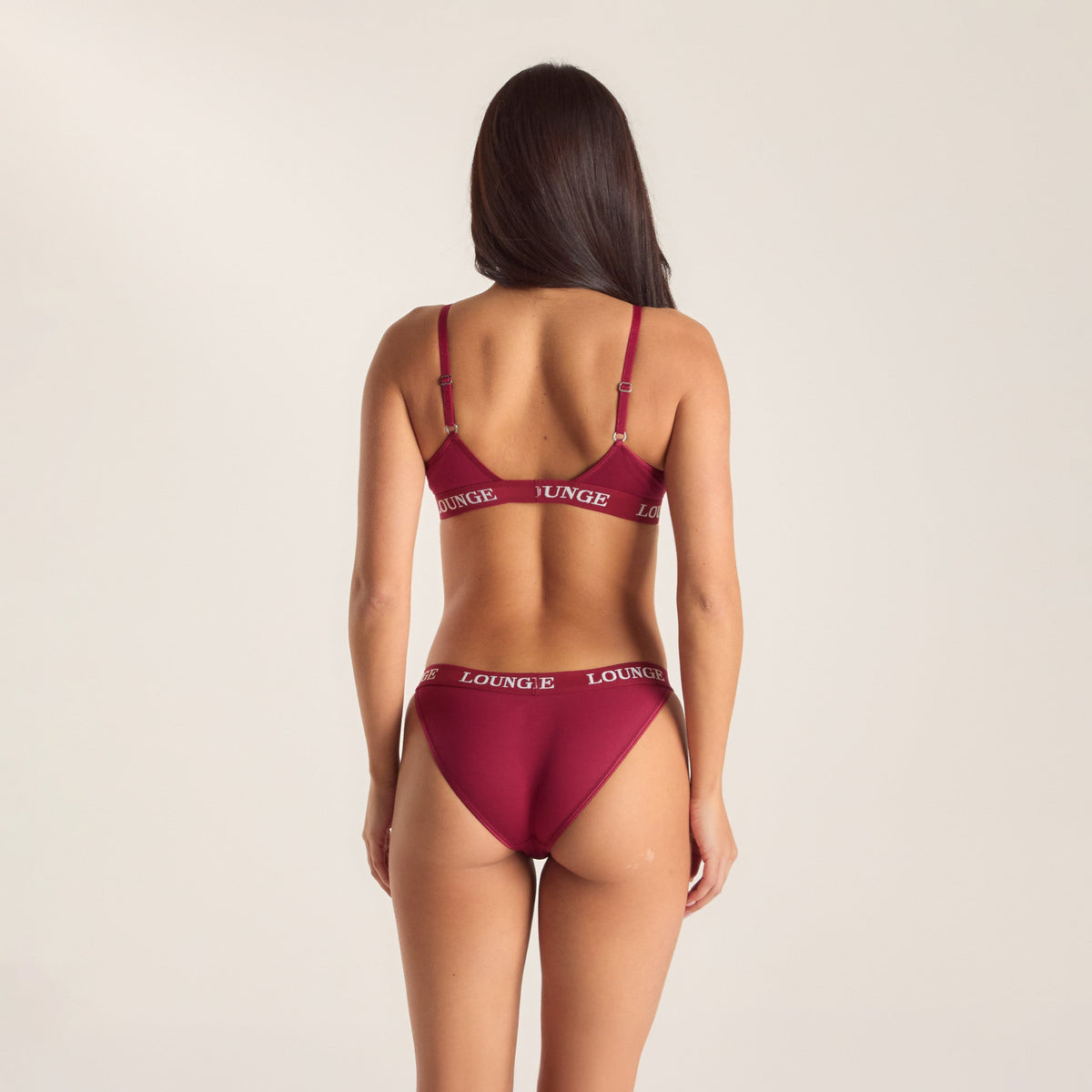 Lounge Bamboo Triangle Bra - Burgundy