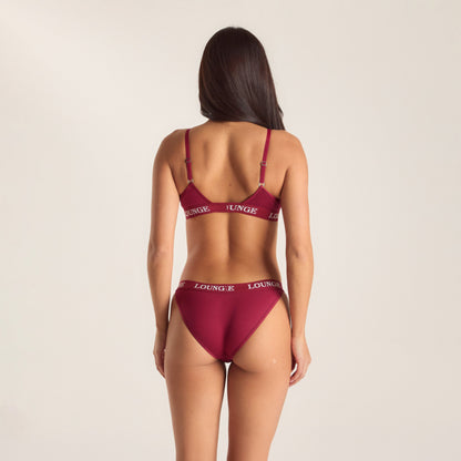 Lounge Bamboo Triangle Bra - Burgundy