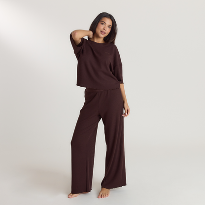 Lounge Soft Waffle Pajama Bottoms - Dark Chocolate